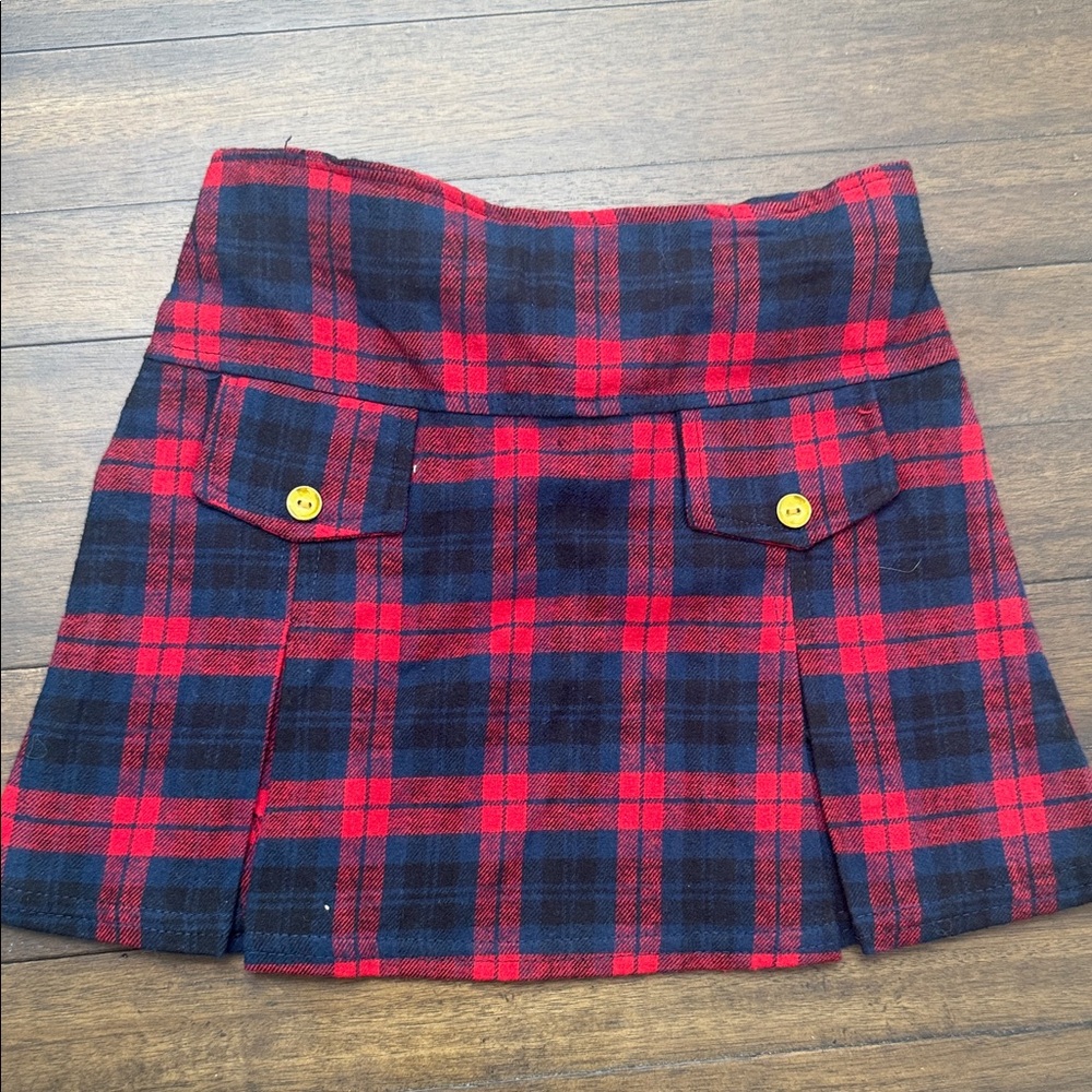 Plaid Red and Blue Women's Skirt